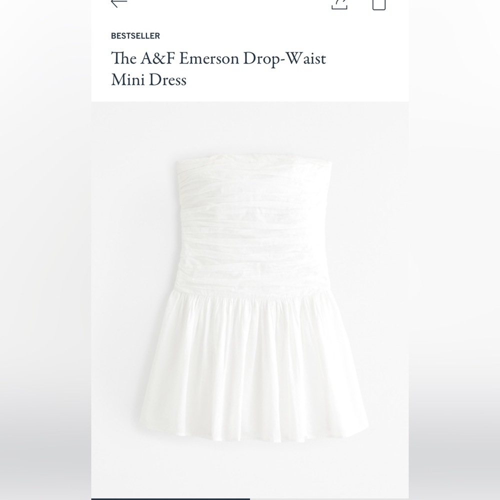 Abercrombie & Fitch Emerson Drop Waist Mini Dress